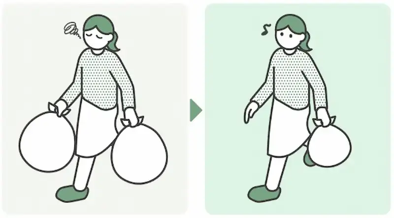 ルーフェンで生ゴミの量が減って快適